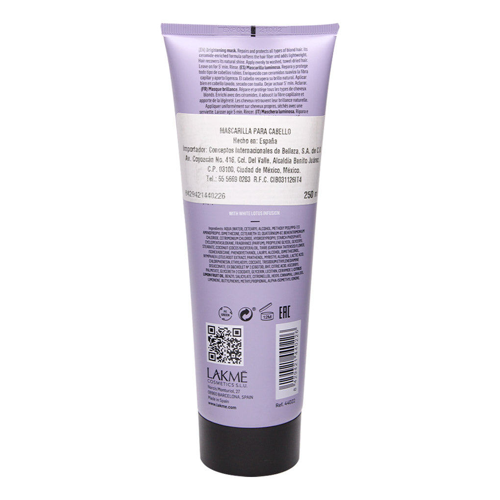 Mascarilla TEKNIA White Silver Mask 250 ML - LAKME - Kokoro MX