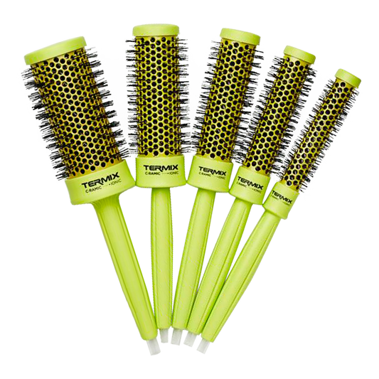 Juego de 5 Cepillos Profesional Termix C-ramic Color Lime