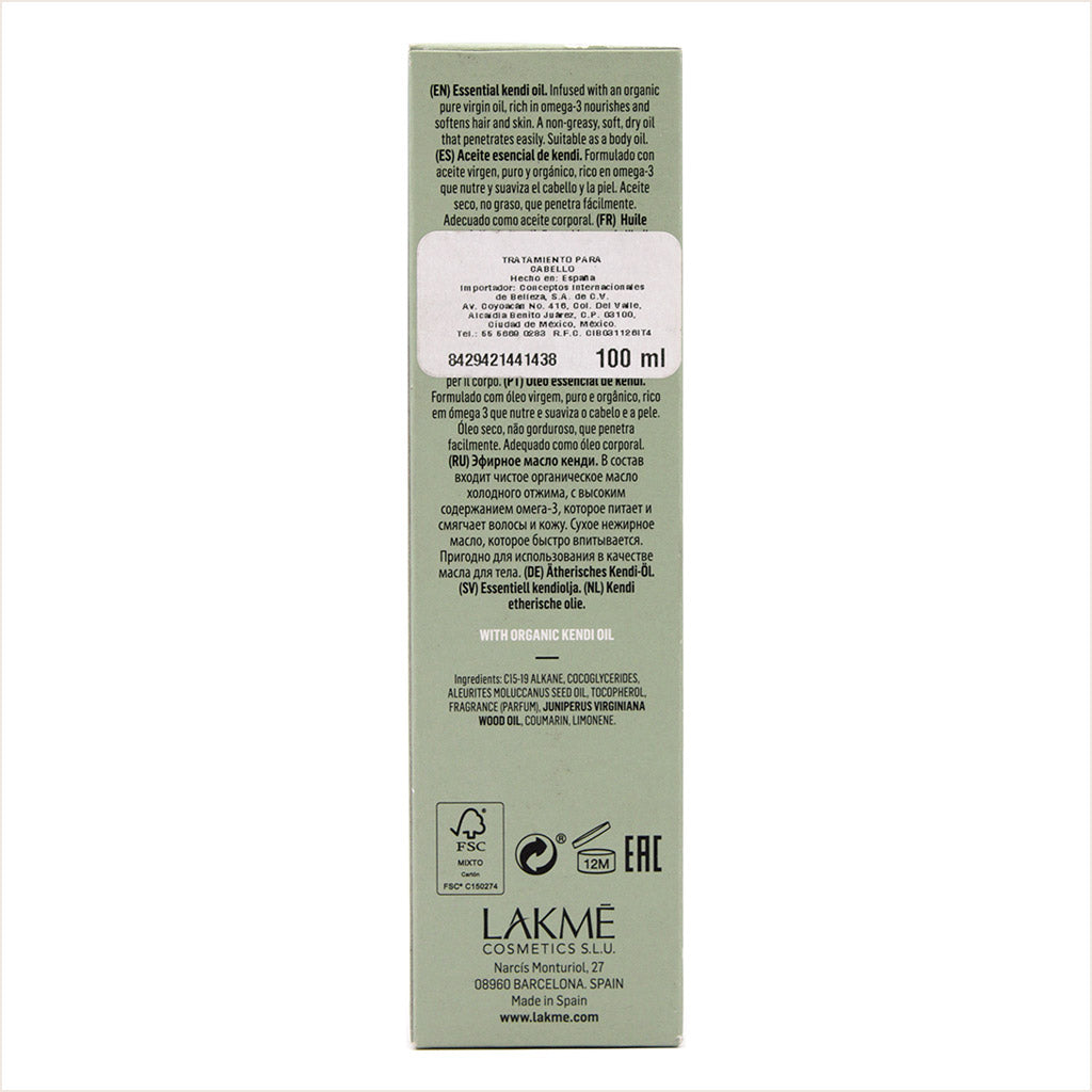 Aceite TEKNIA Organic Balance Oil 100 ML - LAKME