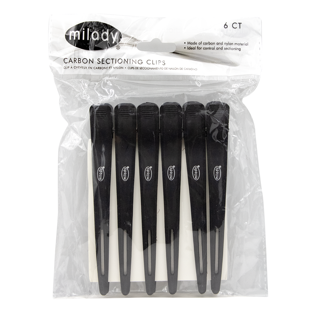 PAQUETE DE CLIPS DE CARBON 6PZAS MILADY