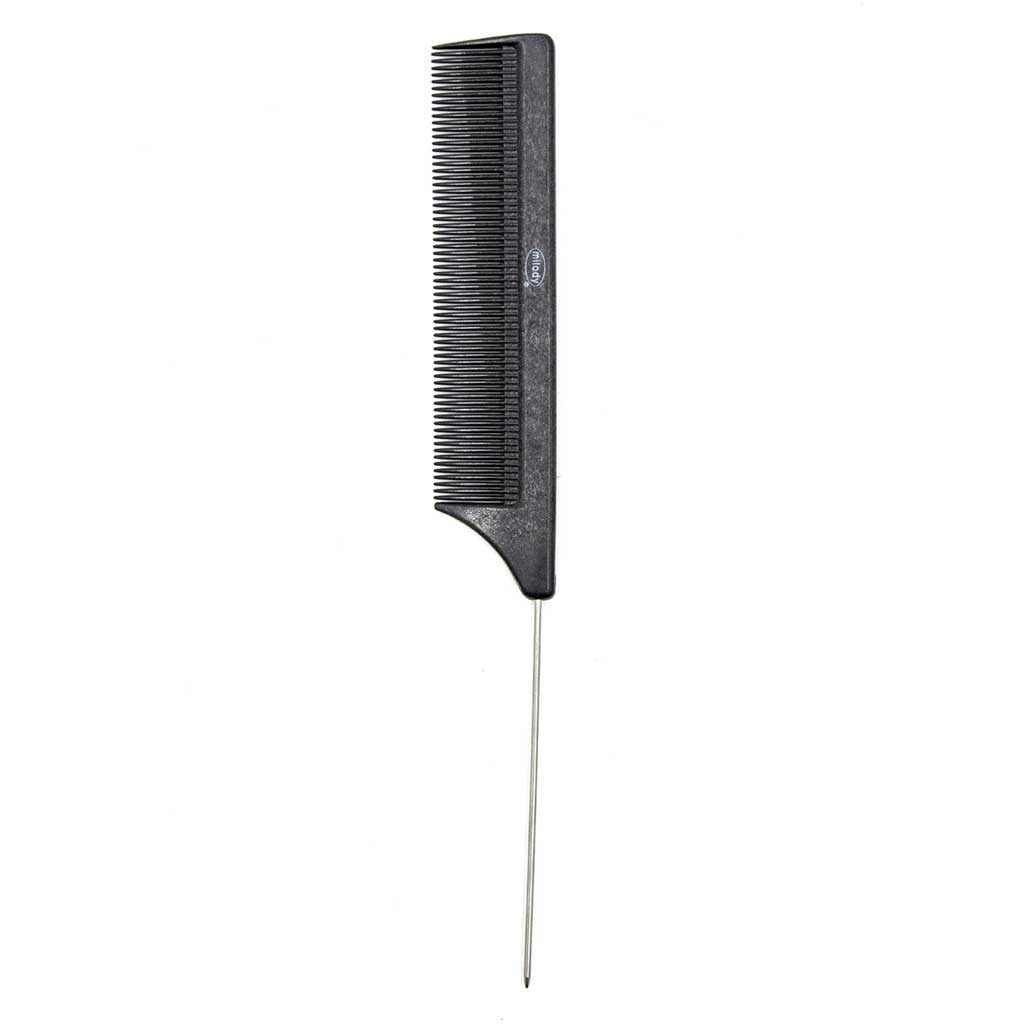 PEINE DE CARBON MILADY CON COLA DE METAL