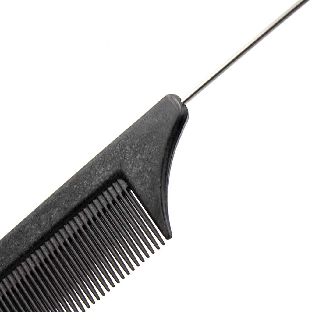 PEINE DE CARBON MILADY CON COLA DE METAL