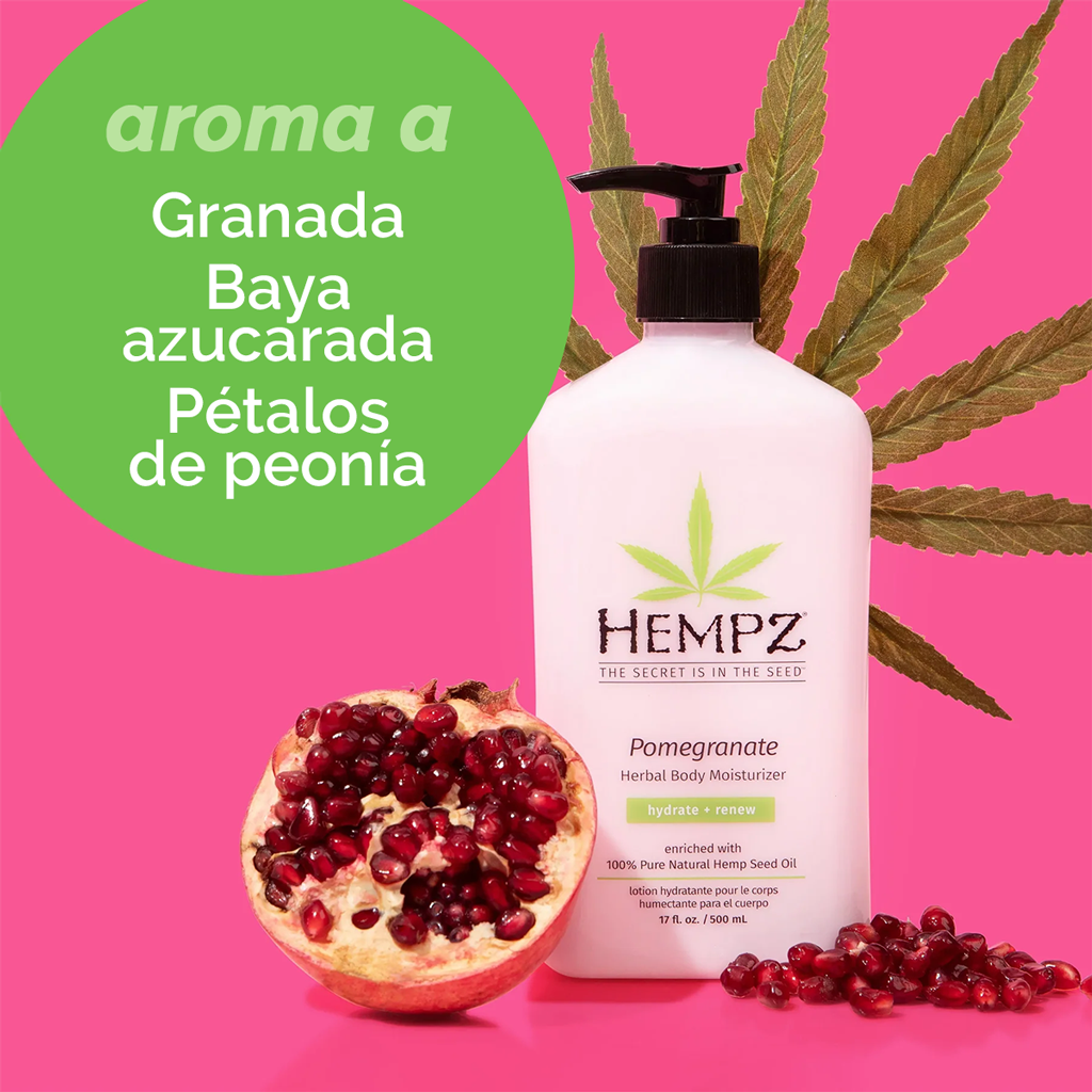 HEMPZ HUMECTANTE CORPORAL HERBAL DE GRANADA 500 ML