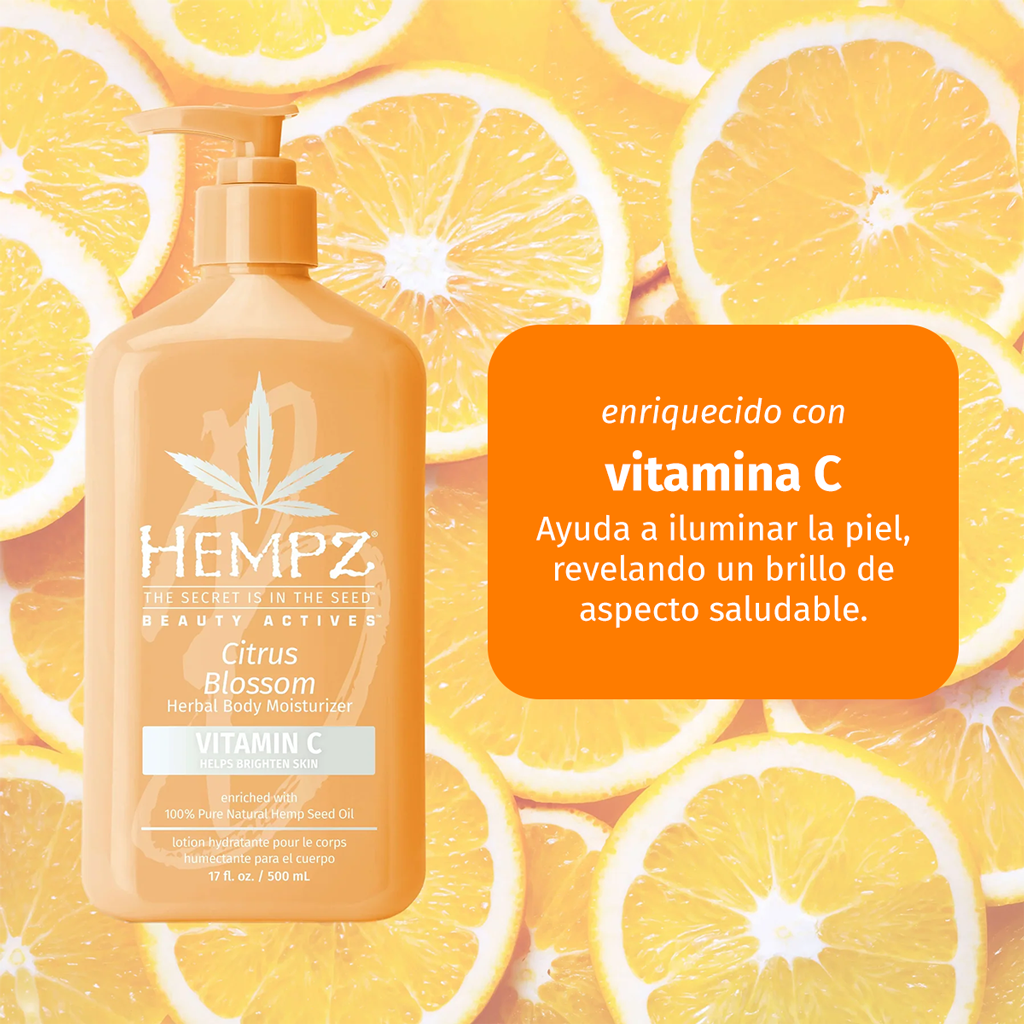 HEMPZ LOCIÓN CORPORAL CITRUS BLOSSOM CON VITAMINA C 500ml