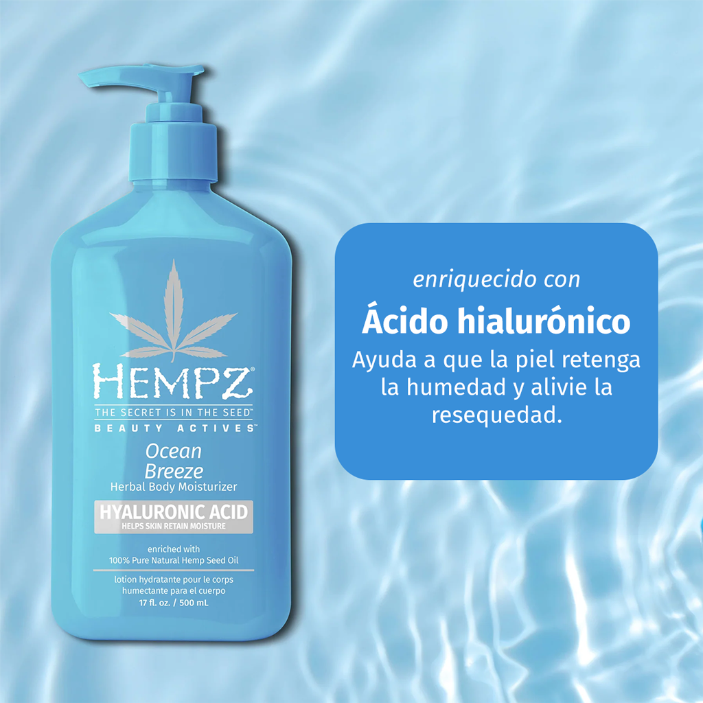 HEMPZ HIDRATANTE CORPORAL OCEAN BREEZE CON ÁCIDO HIALURÓNICO 500ml