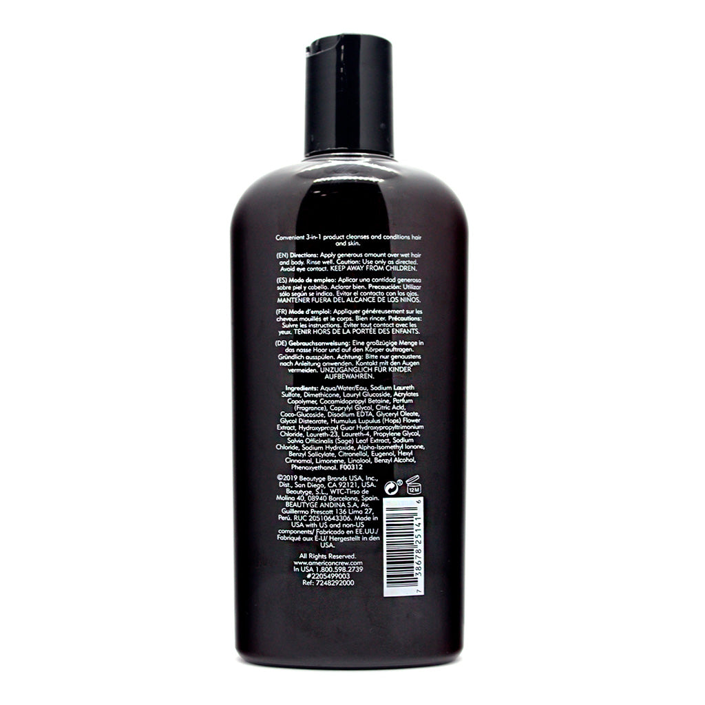 American Crew 3-IN-1 Shampoo, Conditioner and Body Wash 450ml - Kokoro MX