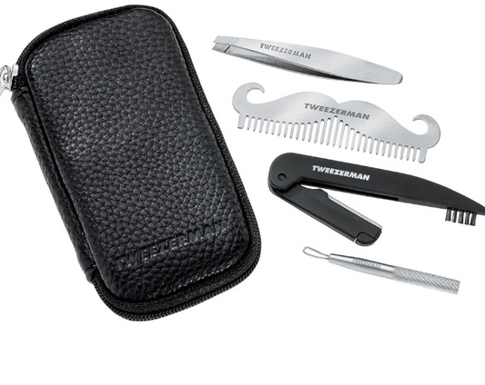 TWEEZERMAN KIT GEAR DE VIAJE BARBA Y BIGOTE