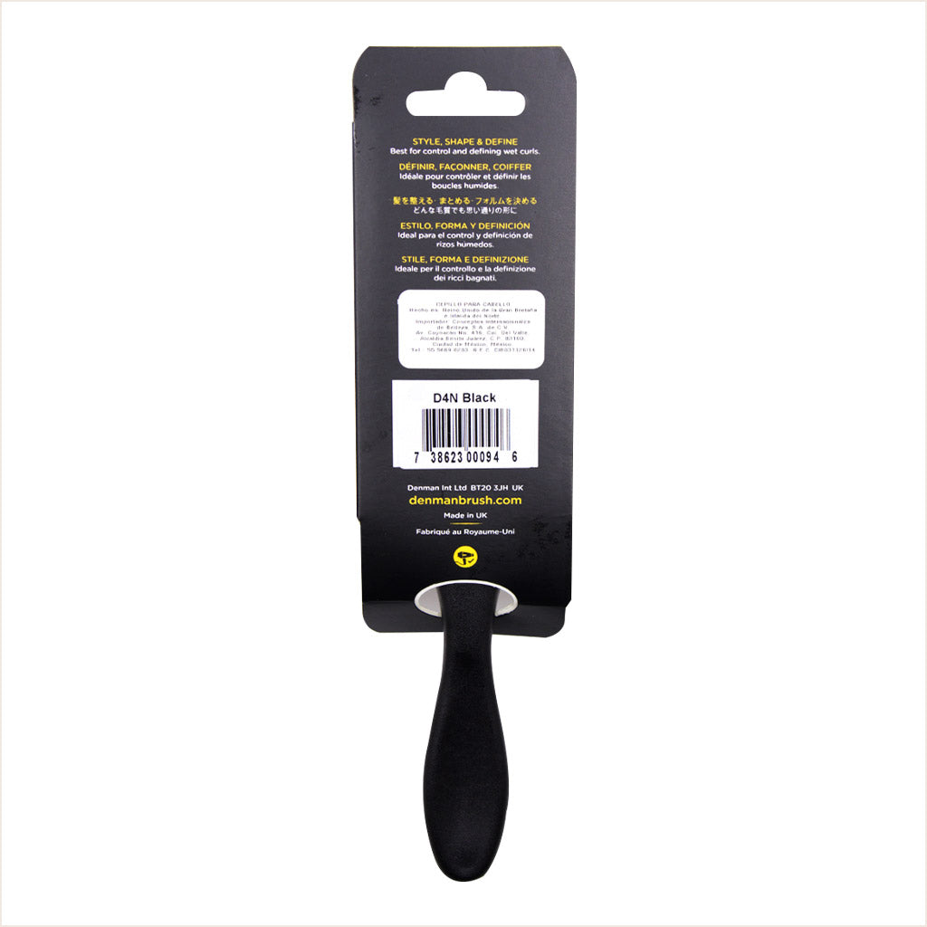 Cepillo para Rizos DENMAN Styler D4 De 9 Filas Negro/Blanco