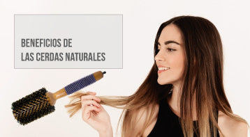 Cepillos de cerda natural, herramientas para cabello, articulo