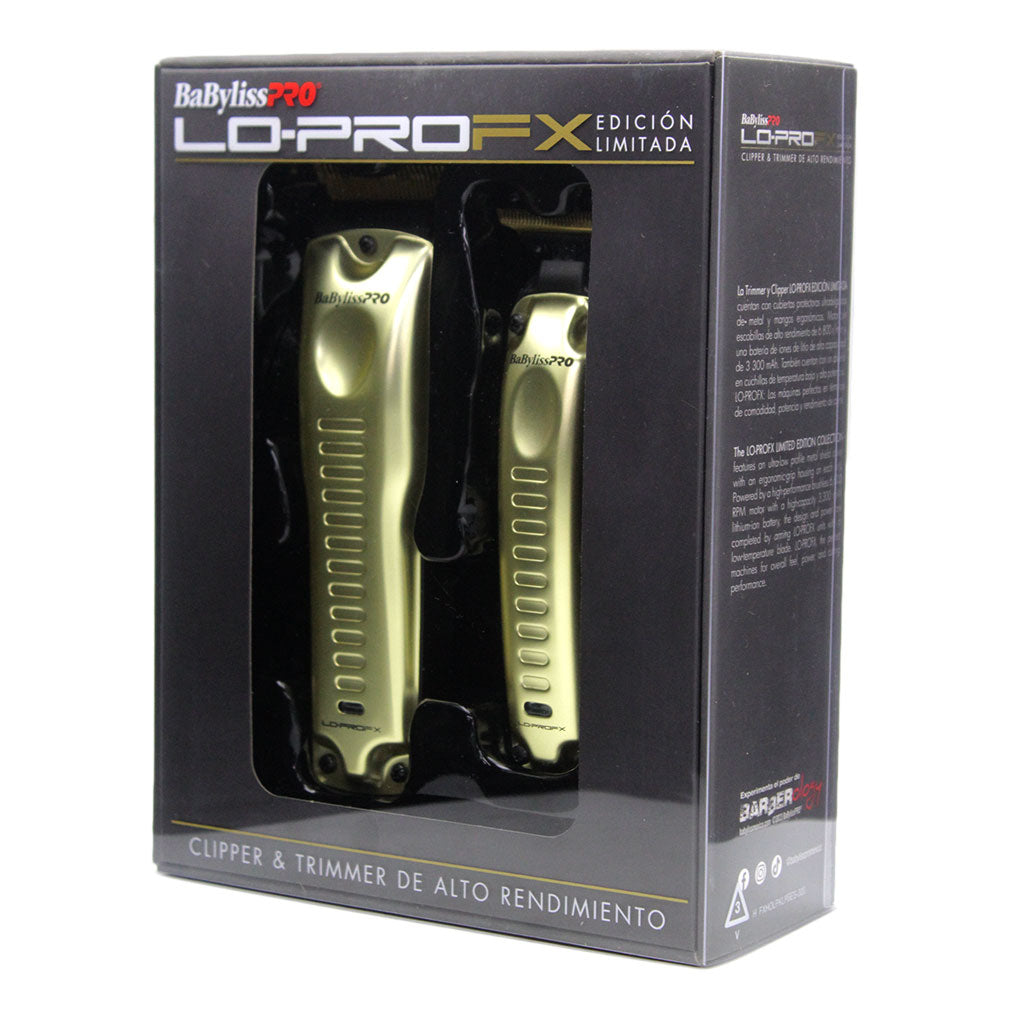 Combo BaByliss Pro Clipper & Trimmer Cordless Lithium Gold