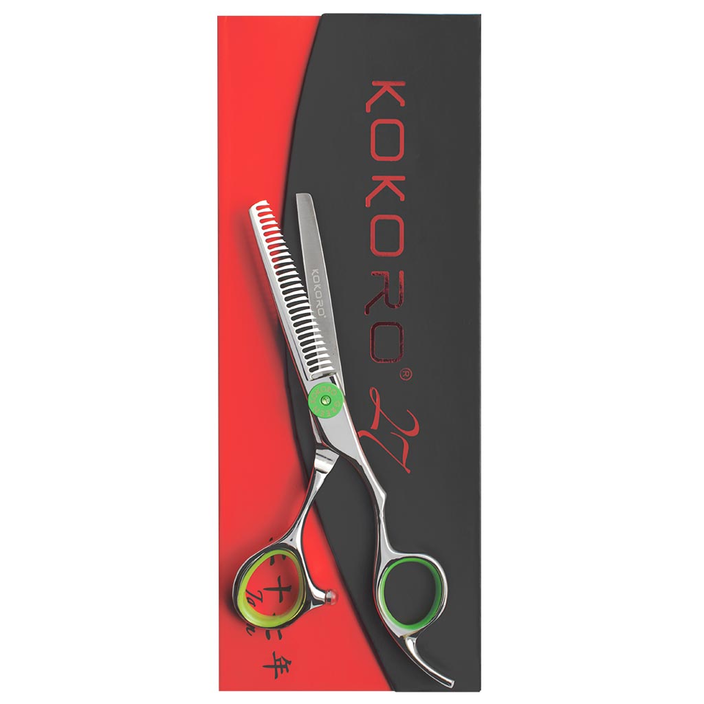 TIJERA PROFESIONAL KOKORO GREEN DE TEXTURA 5.5"