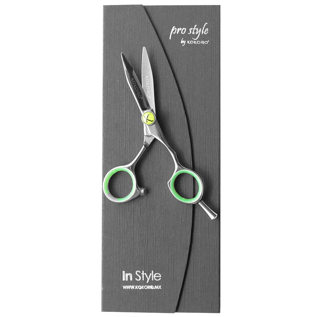 TIJERA PROFESIONAL KOKORO GREEN DE CORTE 4.5"