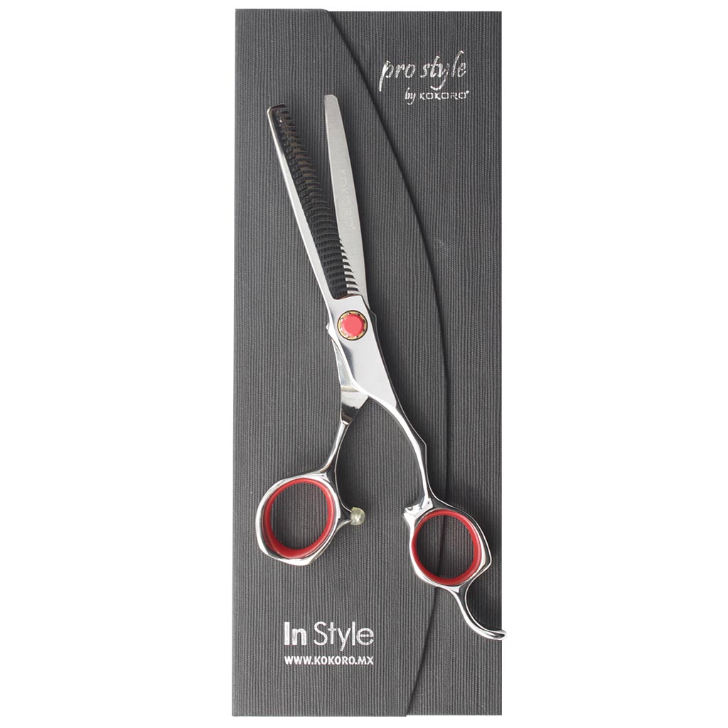 TIJERA PROFESIONAL KOKORO RED DE TEXTURA 6.0"