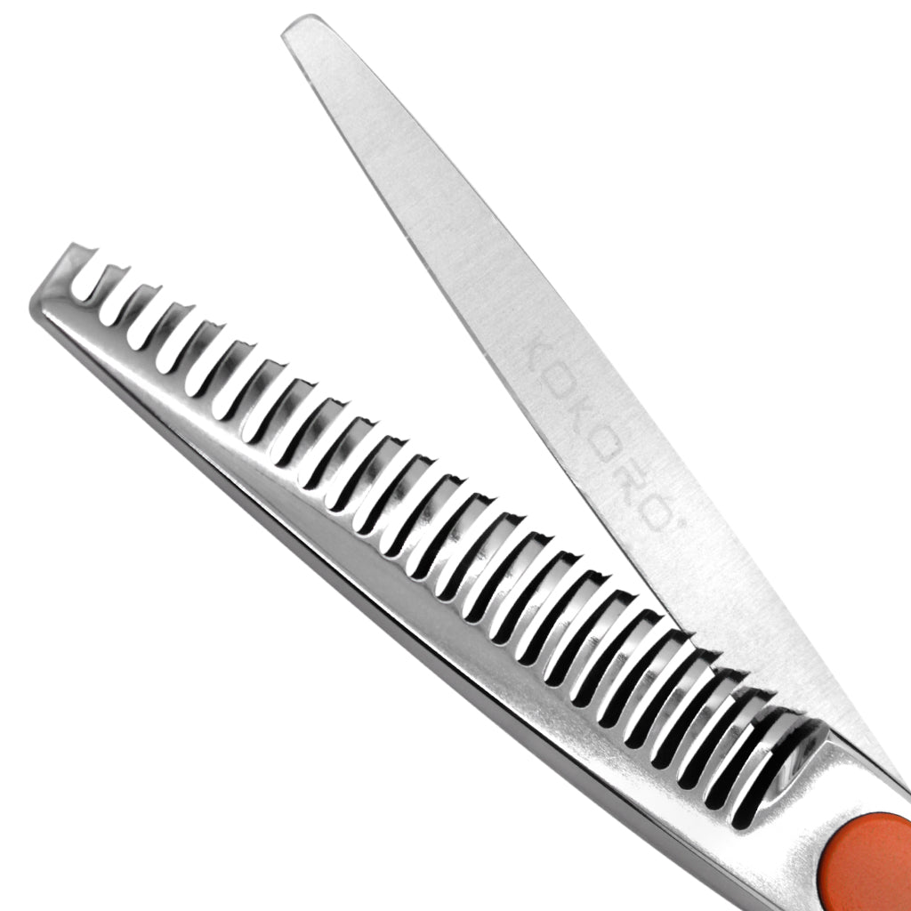 TIJERA PROFESIONAL KOKORO ORANGE DE TEXTURA 5.5"