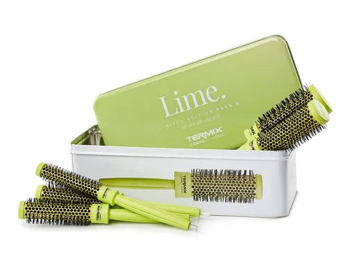 Juego de 5 Cepillos Profesional Termix C-ramic Color Lime