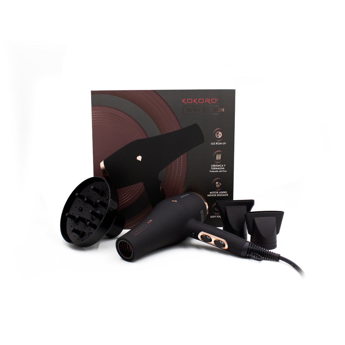 Secadora Profesional Kokoro Infratech ION Negra