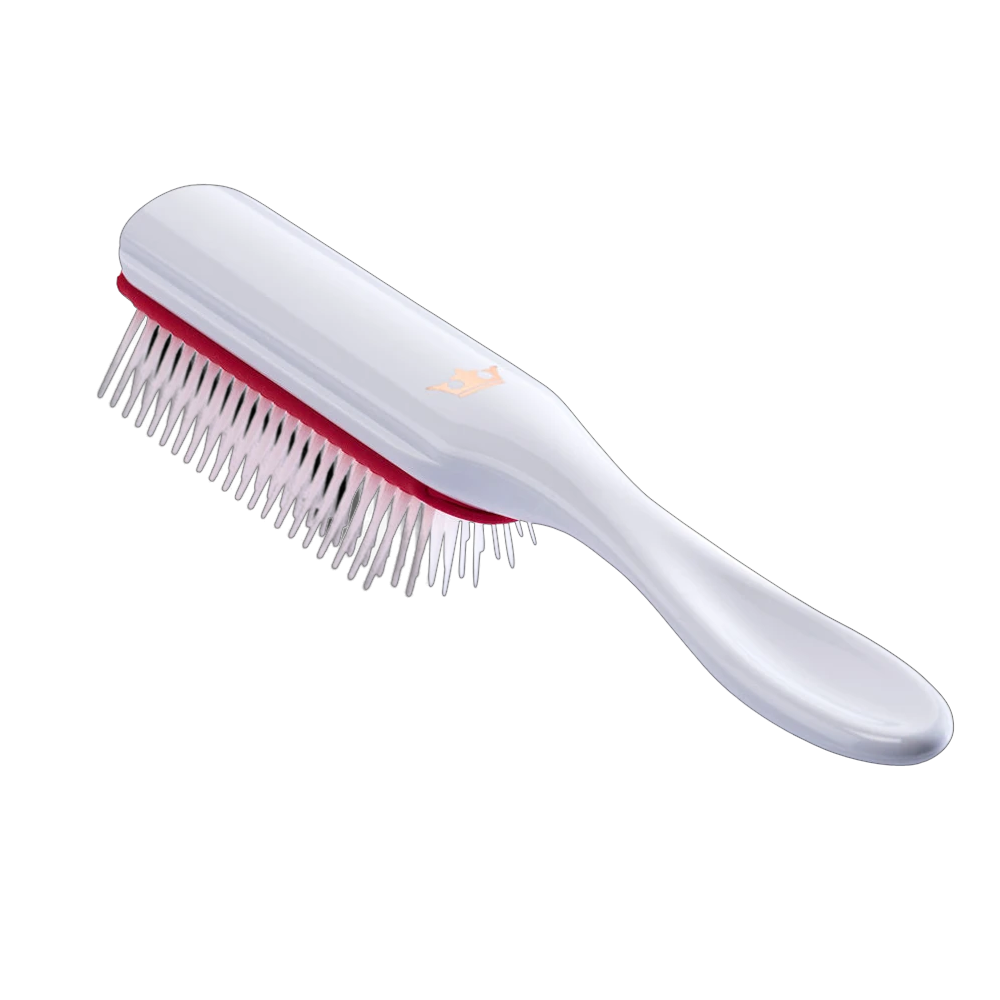 Cepillo Alaciador DENMAN White Rose Gold Crown Brush