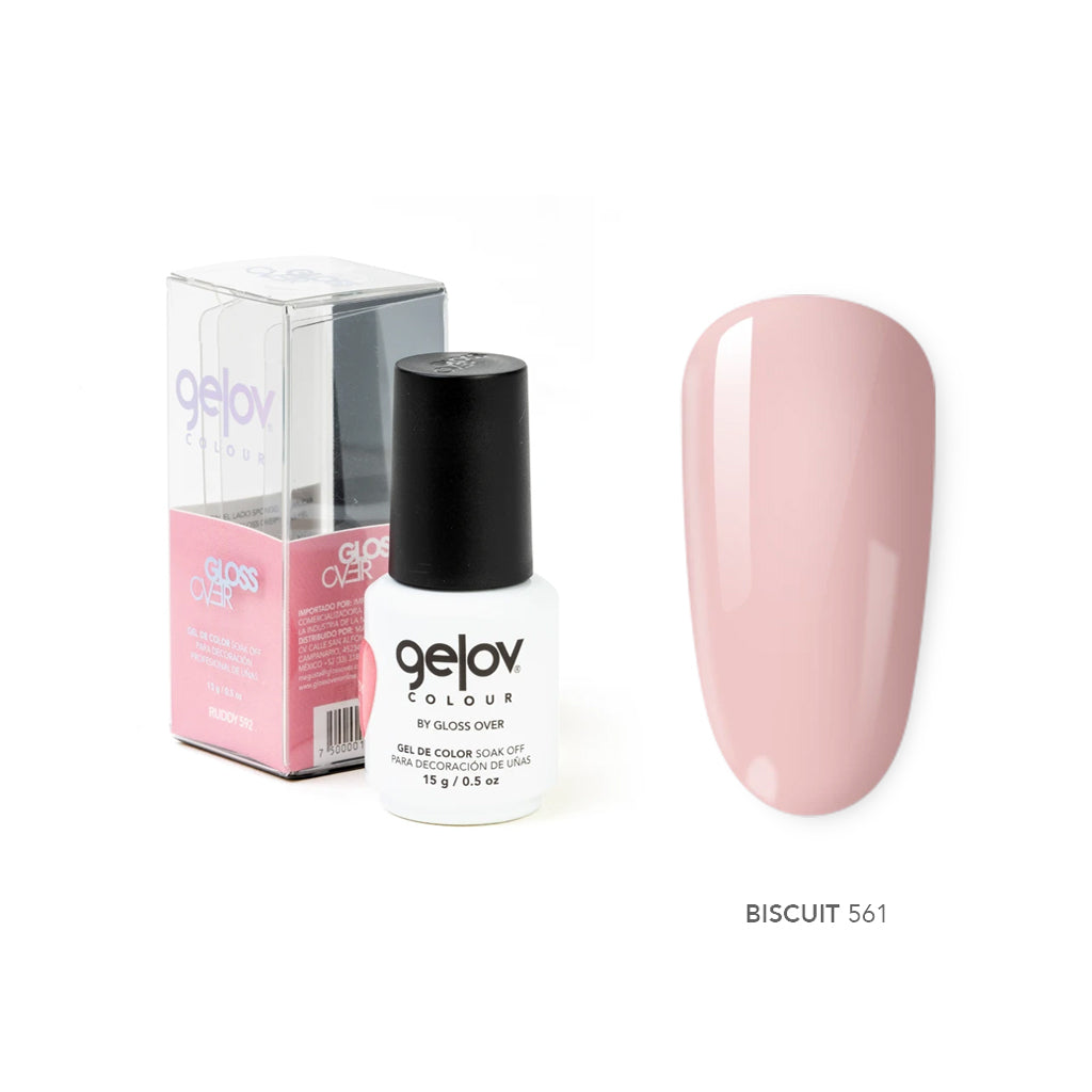 Gloss Over Gel De Color Para Uñas Gelov Colour Biscuit 561 - Kokoro MX