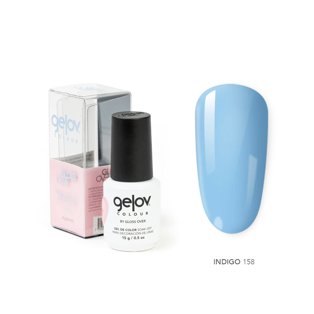 Gloss Over Gel De Color Para Uñas Gelov Colour Indigo 158 - Kokoro MX