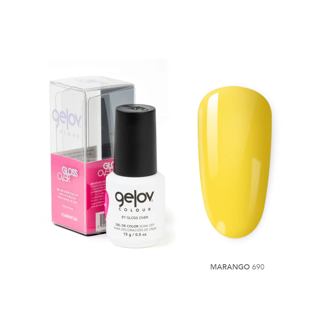 Gloss Over Gel De Color Para Uñas Gelov Colour Marango 690 - Kokoro MX