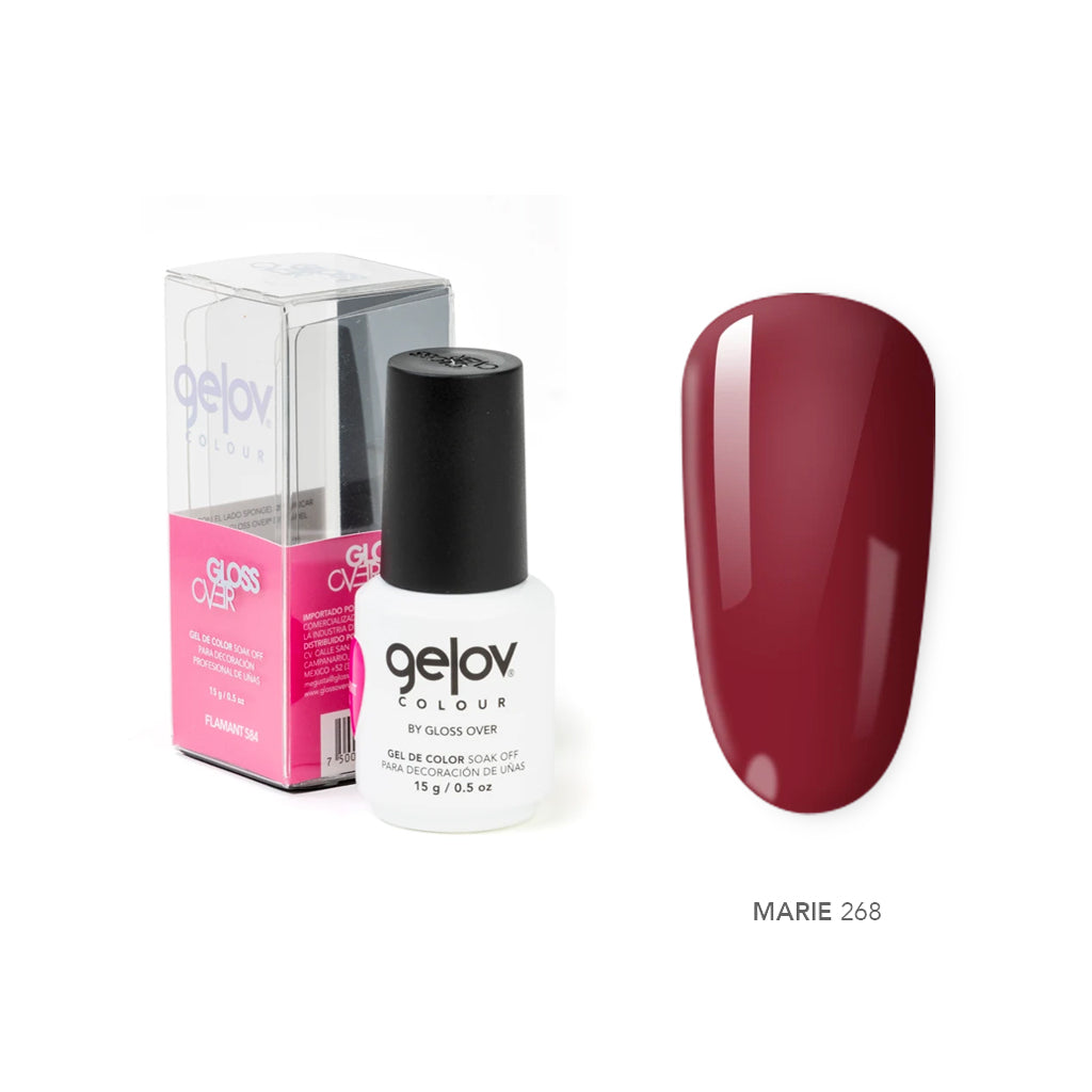 Gloss Over Gel De Color Para Uñas Gelov Colour Marie 268 - Kokoro MX