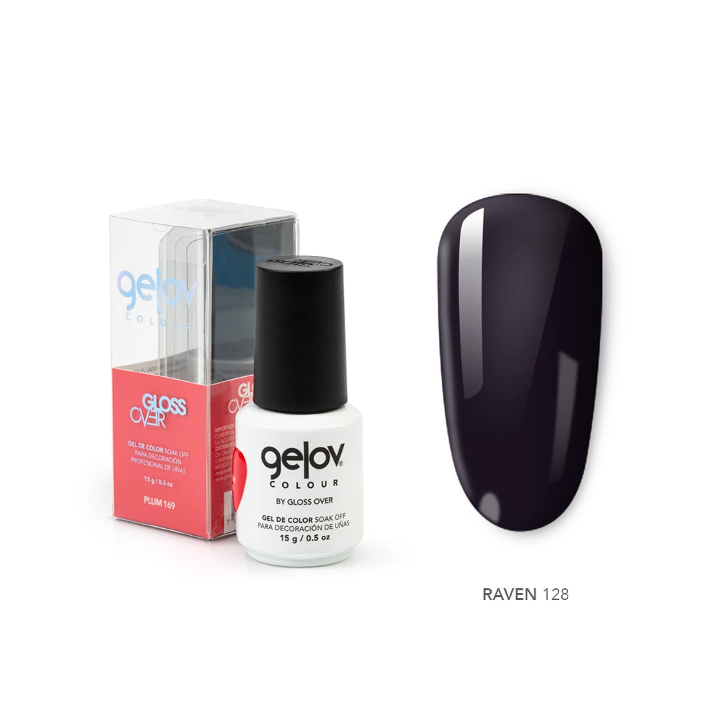 Gloss Over Gel De Color Para Uñas Gelov Colour Raven 128 - Kokoro MX