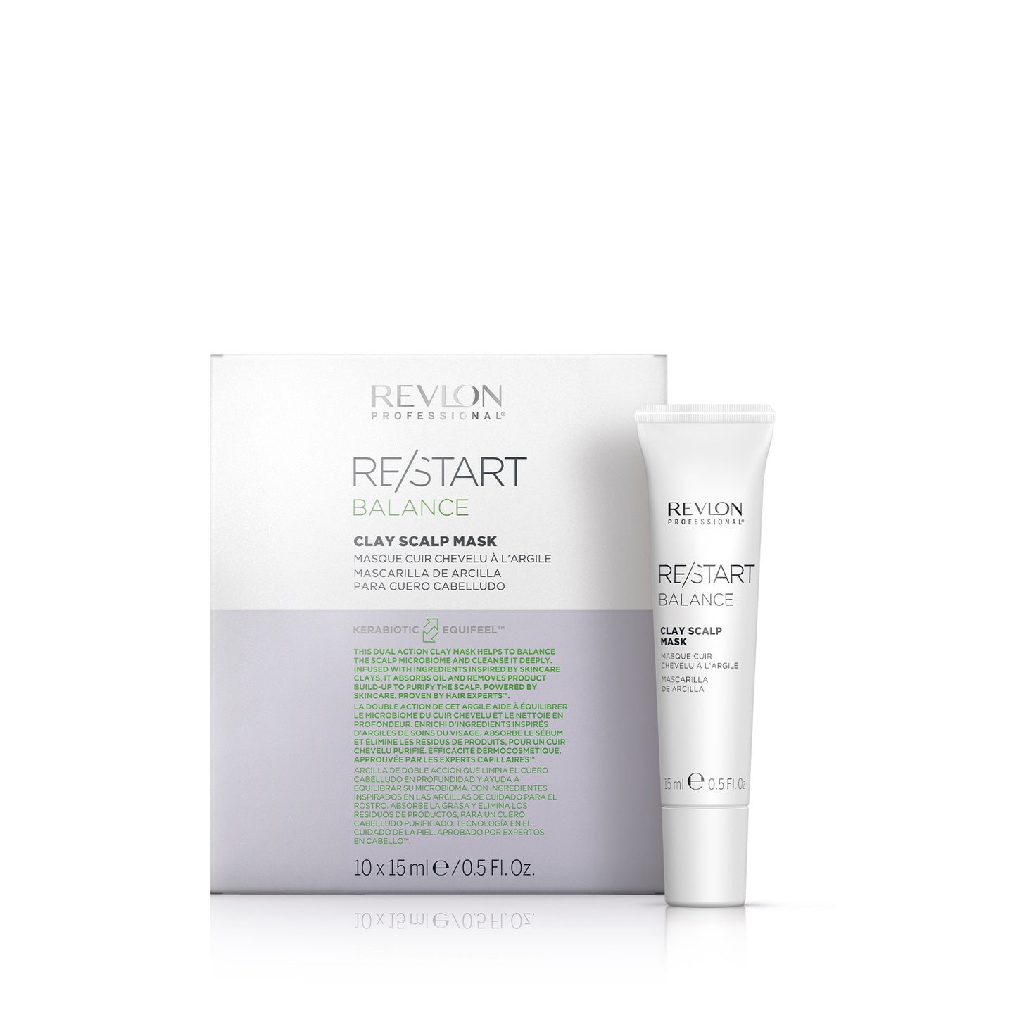 Mascarilla de arcilla para cuero cabelludo Revlon Restart Balance Clay Scalp Mask 10pz 15ml