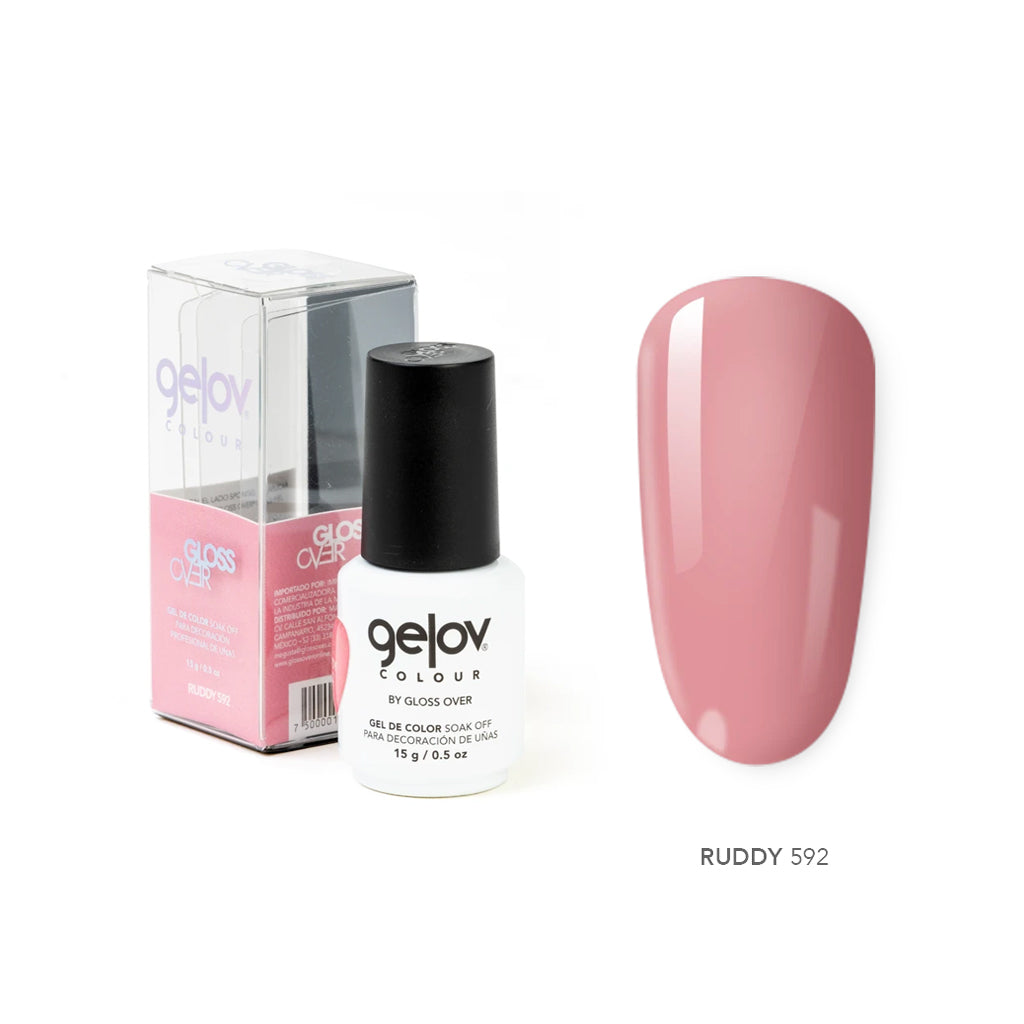 Gloss Over Gel De Color Para Uñas Gelov Colour Ruddy 592 - Kokoro MX
