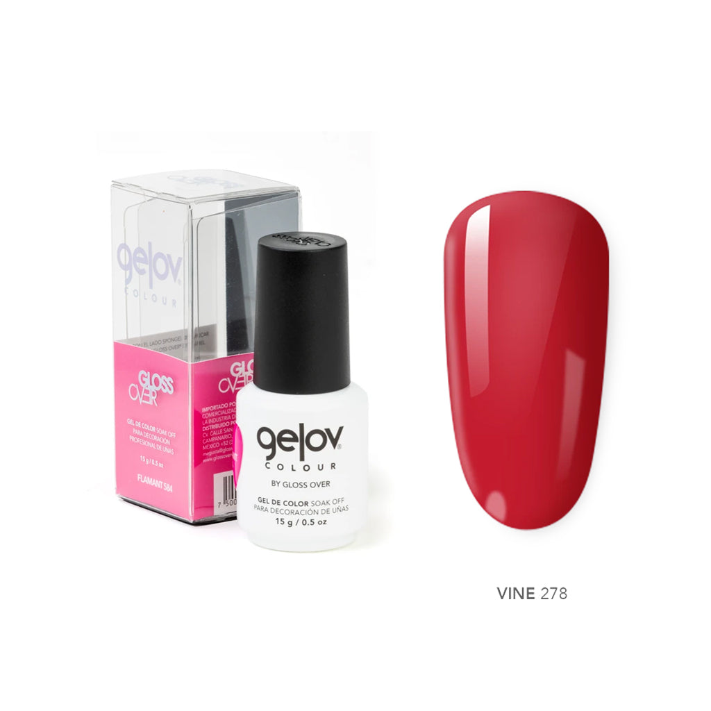 Gloss Over Gel De Color Para Uñas Gelov Colour Vine 278 - Kokoro MX