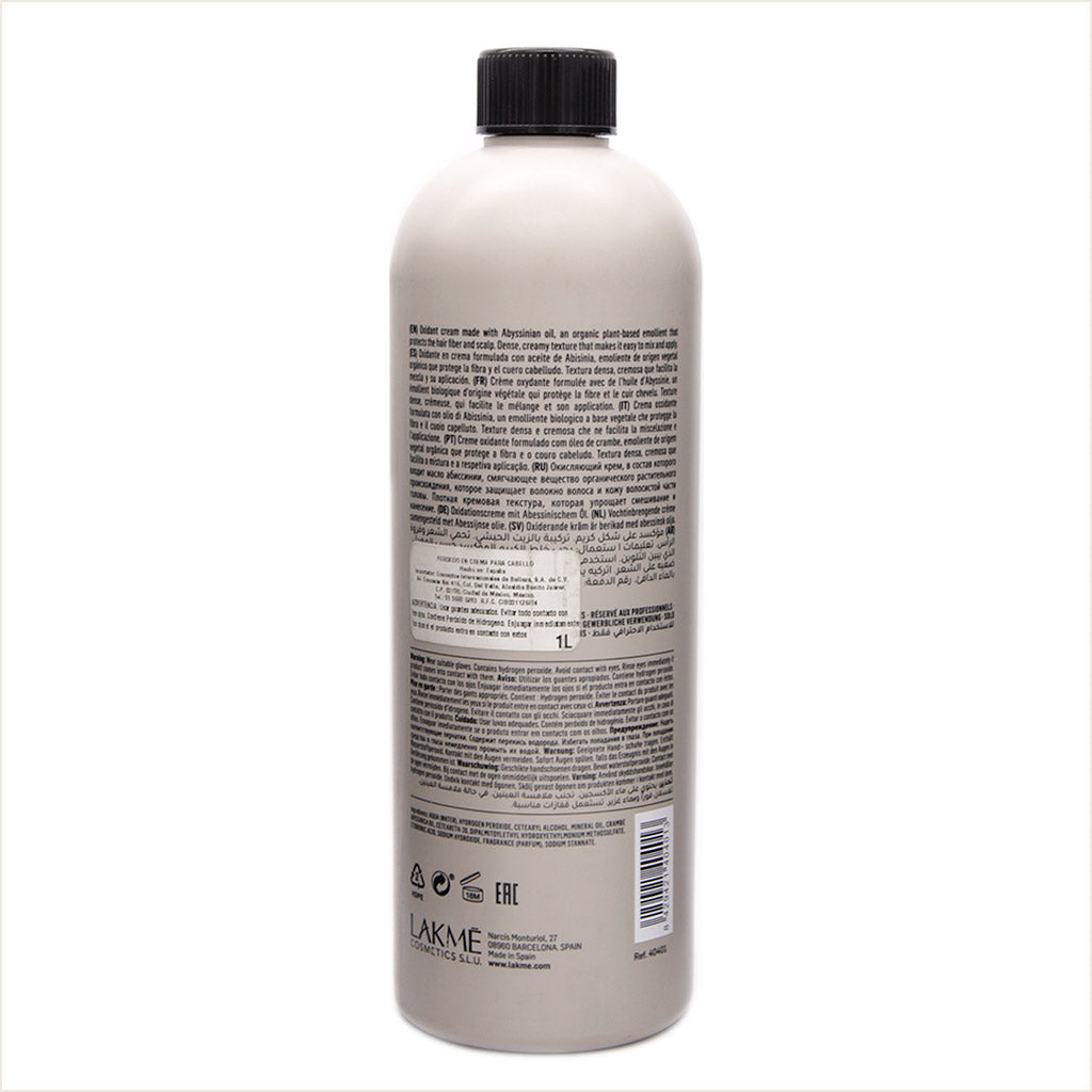 Peroxido Lakmé Color Developer Crema Oxidante 38V 1000ml