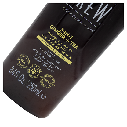 Shampoo Acondicionador Y Gel 3 En 1 American Crew Ginger+Tea