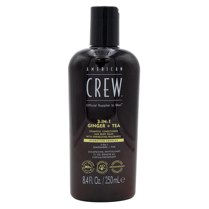 Shampoo Acondicionador Y Gel 3 En 1 American Crew Ginger+Tea