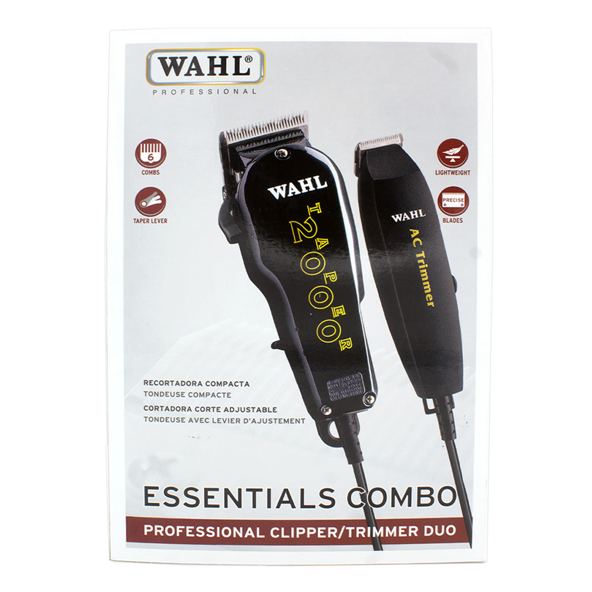 Combo Wahl Essentials Negro y Oro