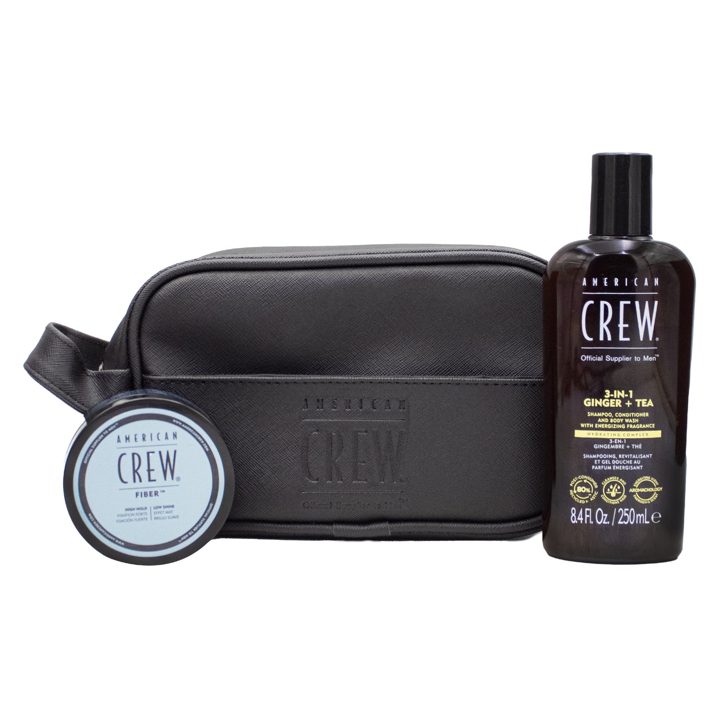 KIT AMERICAN CREW FIBER & SHAMPOO 3-IN-1