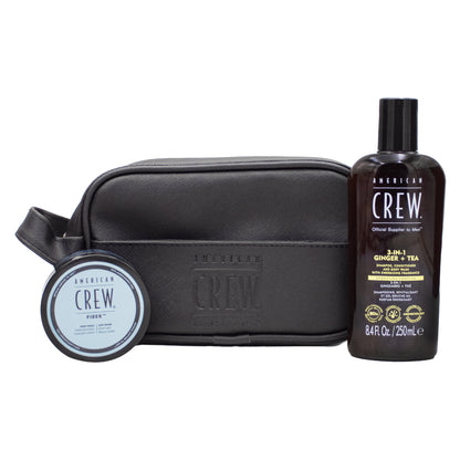 KIT AMERICAN CREW FIBER & SHAMPOO 3-IN-1