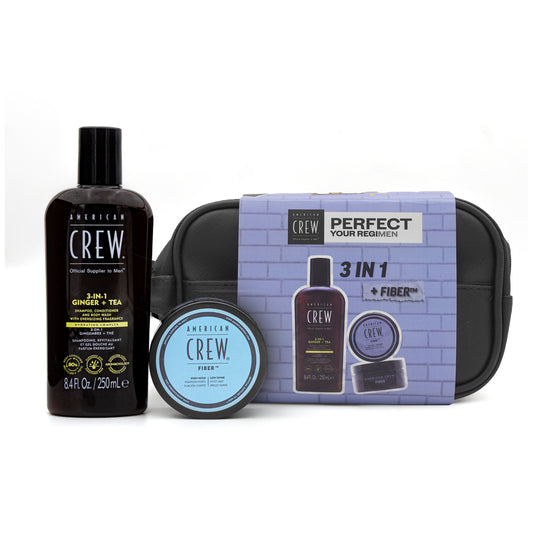 KIT AMERICAN CREW FIBER & SHAMPOO 3-IN-1