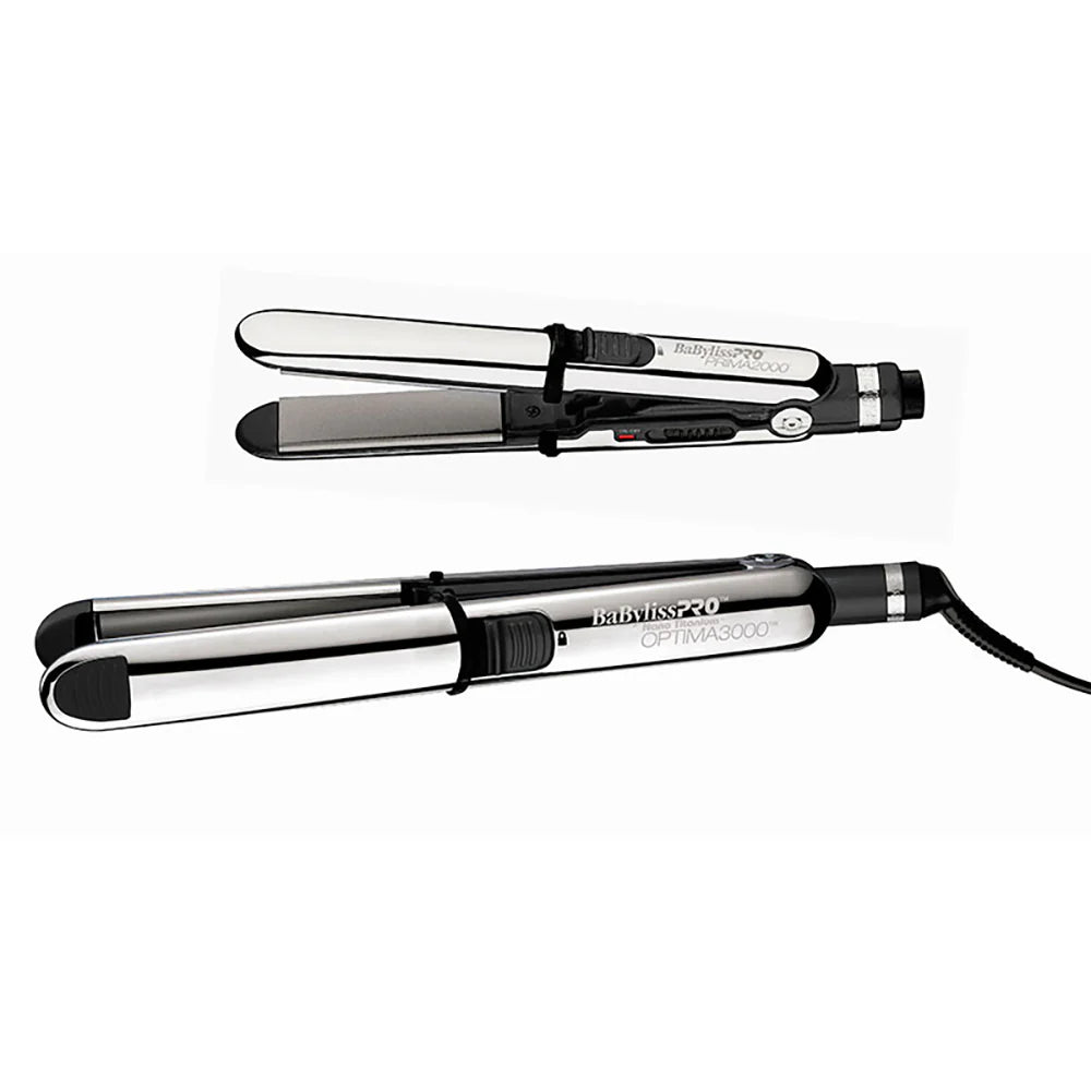 Combo Planchas BaBylissPRO Nano Titanium Optima 3000 y 2000 Negras BSSPK1ES - Kokoro MX