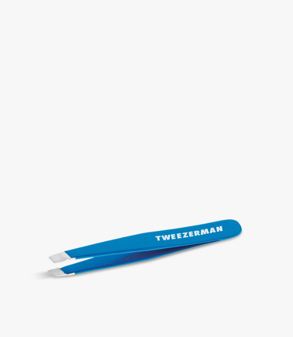TWEEZERMAN MINI SLANT TWEEZER BAHAMA BLUE