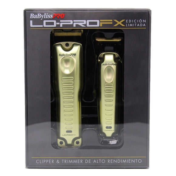 Combo BaByliss Pro Clipper & Trimmer Cordless Lithium Gold