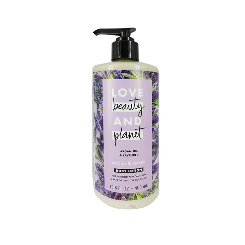Crema Corporal Relajante Love Beauty and Planet Soothe and Serene Argan Oil & Lavender Body Lotion 400ml - Kokoro MX