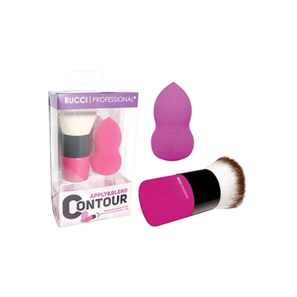 Brocha y Esponja Combo Set Makeup Rucci Blend Brush and Blender Sponge - Kokoro MX